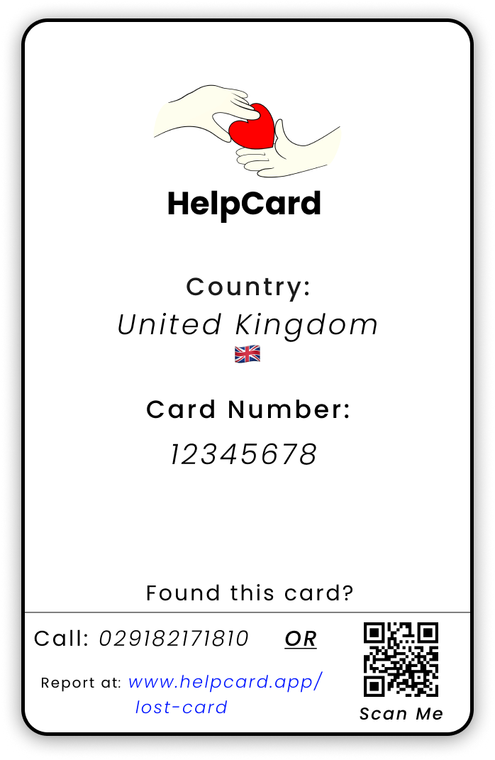 HelpCard Physical Card